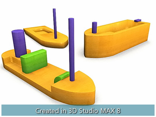 wooden toys cradle house 3d max - Wooden Toys... by I_Megaman_I